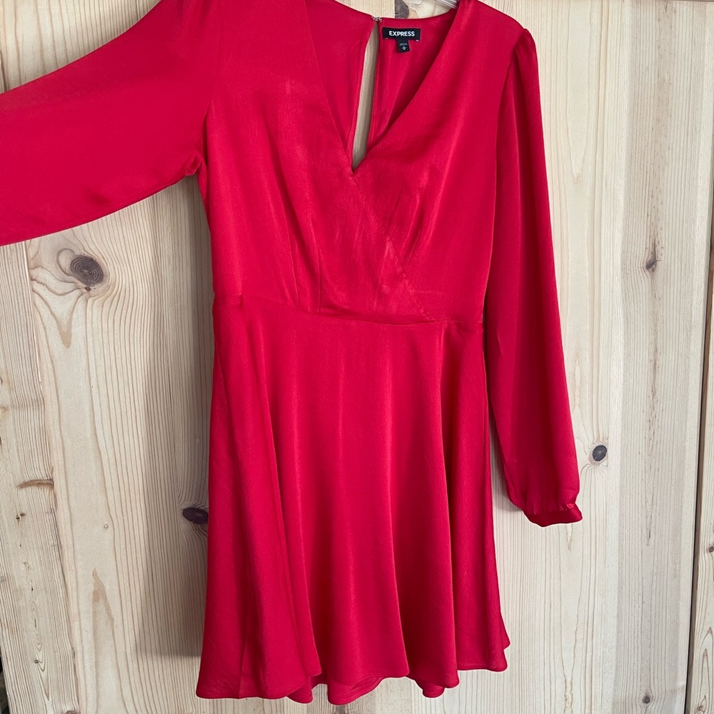 Express dress.  Bright cherry red 🍒!